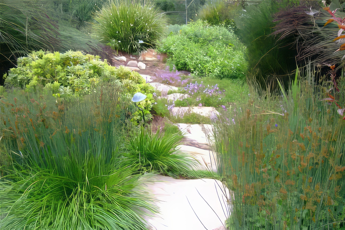 Pavers Amidst the Garden