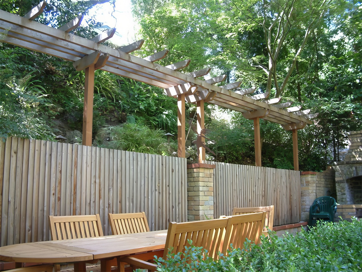 Arbor and Dining Area